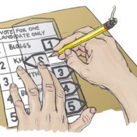 Tactile voting device