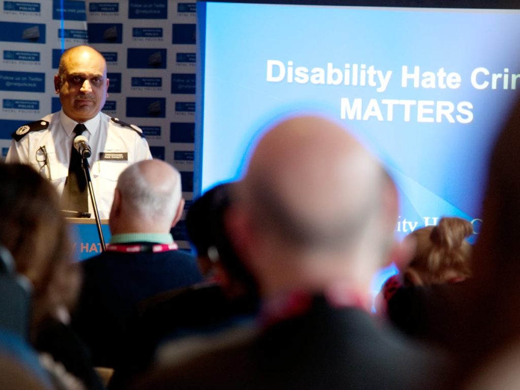 Commander Mak Chisty speaking at the Disability Hate Crime Matters launch